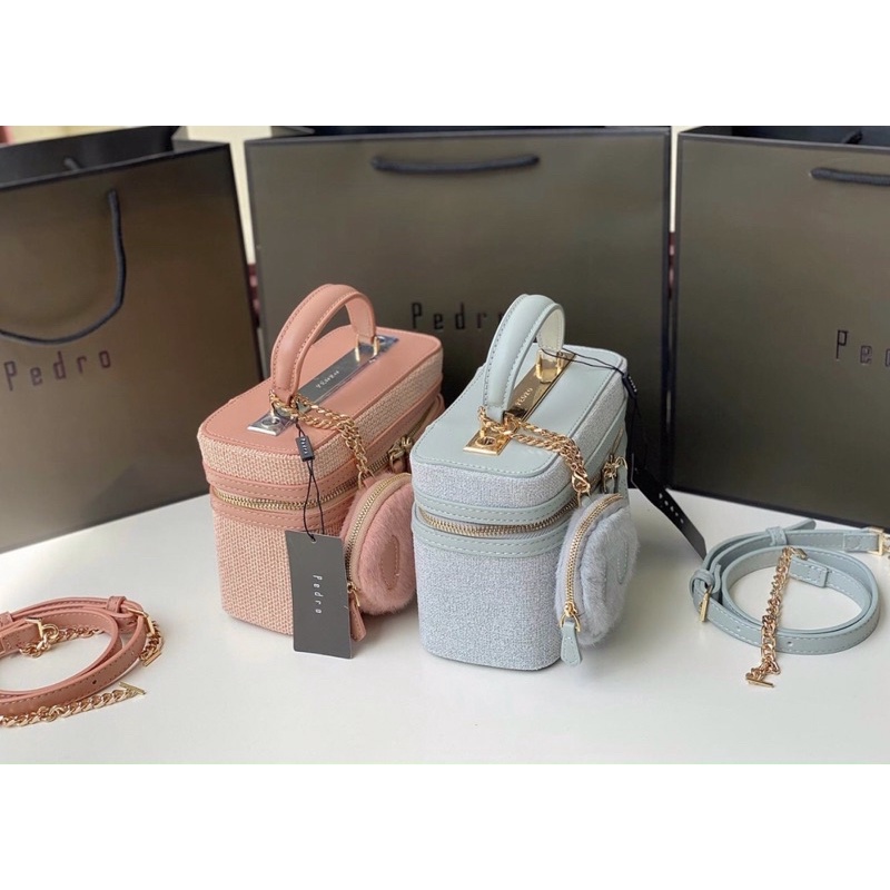 Túi cốp kèm charm chất thô sz20cm