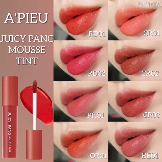 [Sẵn]Son Apieu Juicy Pang Mousse Tint