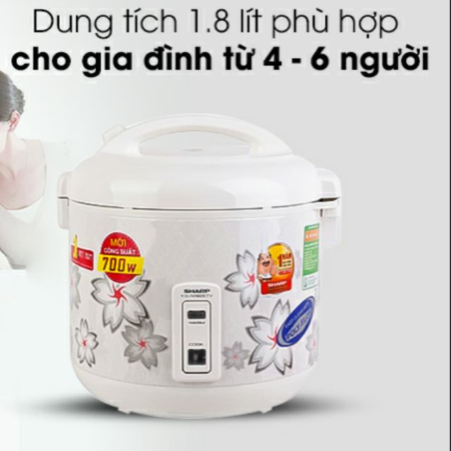 (Bảo hành 12 tháng)nồi cơm điện sharp,sunhouse,midea,toshiba các loại 1,8 lít