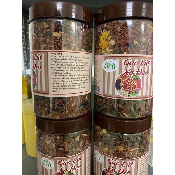 Trà gạo lứt xạ đen hộp 500gr