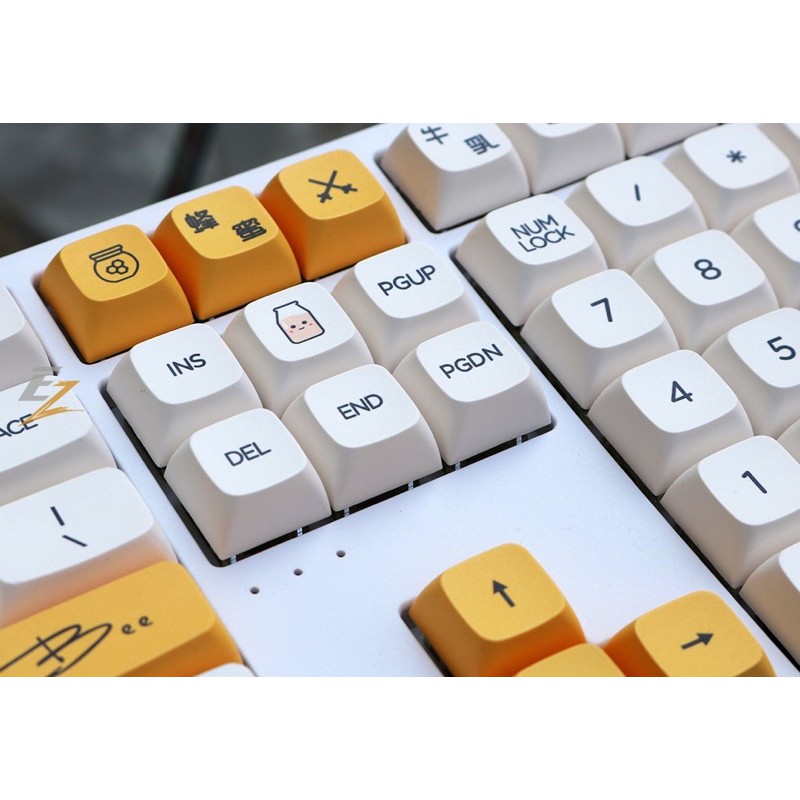 Set Keycap Thick Pbt XDA Honey &amp; Milk Bee cho bàn phím cơ