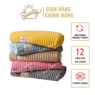 Chăn tuyết nhung,kẻ tăm 2mx2m3 Sunday bedding hàng nhập khẩu cao cấp.