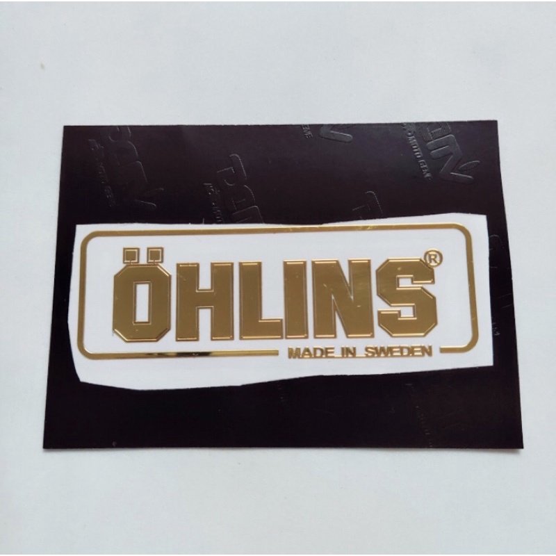 Tem Kim Loại chữ Ohlins chống thấm nước trang trí xe máy