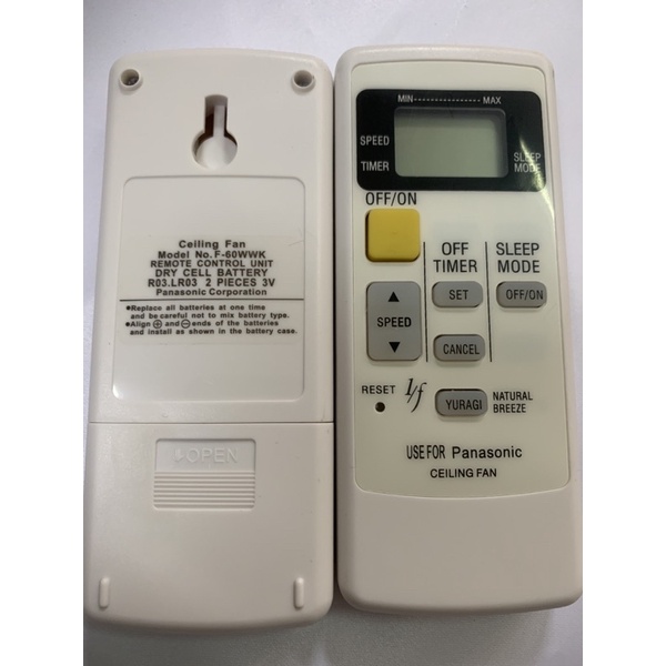 Remote điều khiển quạt Trần 5 cánh panasonic - chuẩn loại 1