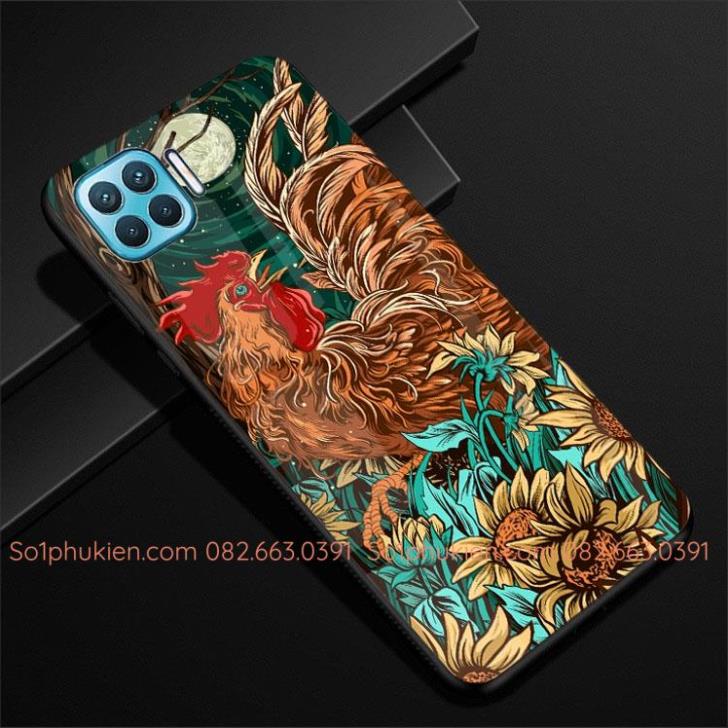 Ốp Lưng OPPO A73 4G / F17 / A93 lưng ép kính cường lực nano chống bể cao cấp hình sư tử, sói, cá siêu đẹp