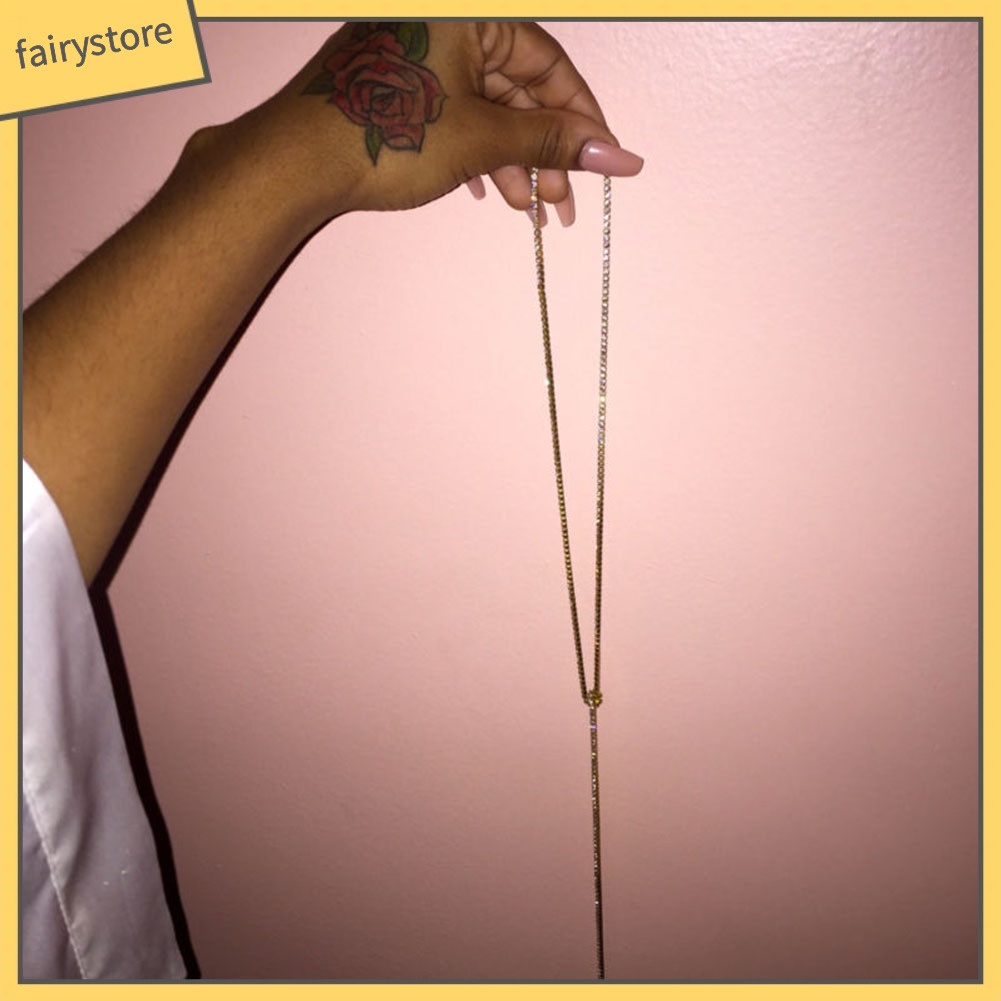 Vòng cổ choker dài cho nữ có đính đá lấp lánh thời trang