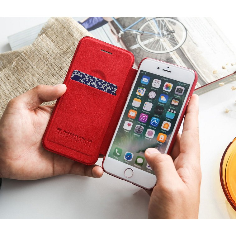 Bao da hàng da thật Nillkin QIN sang trọng nhiều màu sắc cho iphone đủ các mã 6,6s,7g,8g,6 plus,7 plus,X,Xr,Xs max | BigBuy360 - bigbuy360.vn