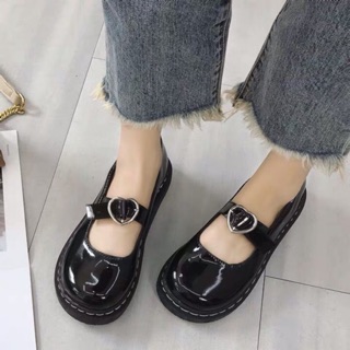 Giày khuy tim ulzzang / Giày đế cao Lolita
