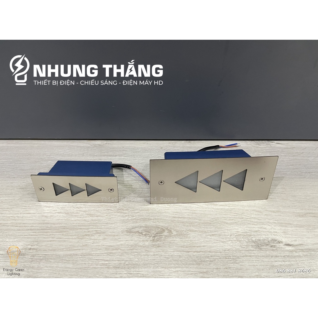 Đèn Âm Tường,Chân Cầu Thang DA-04 LED Hình Tam Giác- Chống Nước IP65 - Mặt Nhôm Cao Cấp - Bảo Hành 1 Năm - Có Video