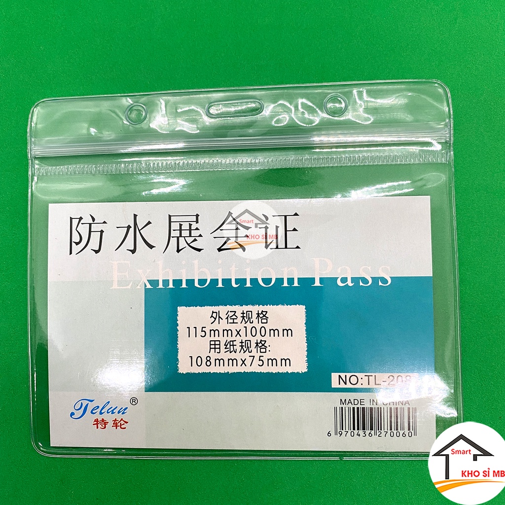 thẻ đeo bảng tên dạng ngang không dây, bao đựng thẻ học sinh, sinh viên, nhân viên kho sỉ mb