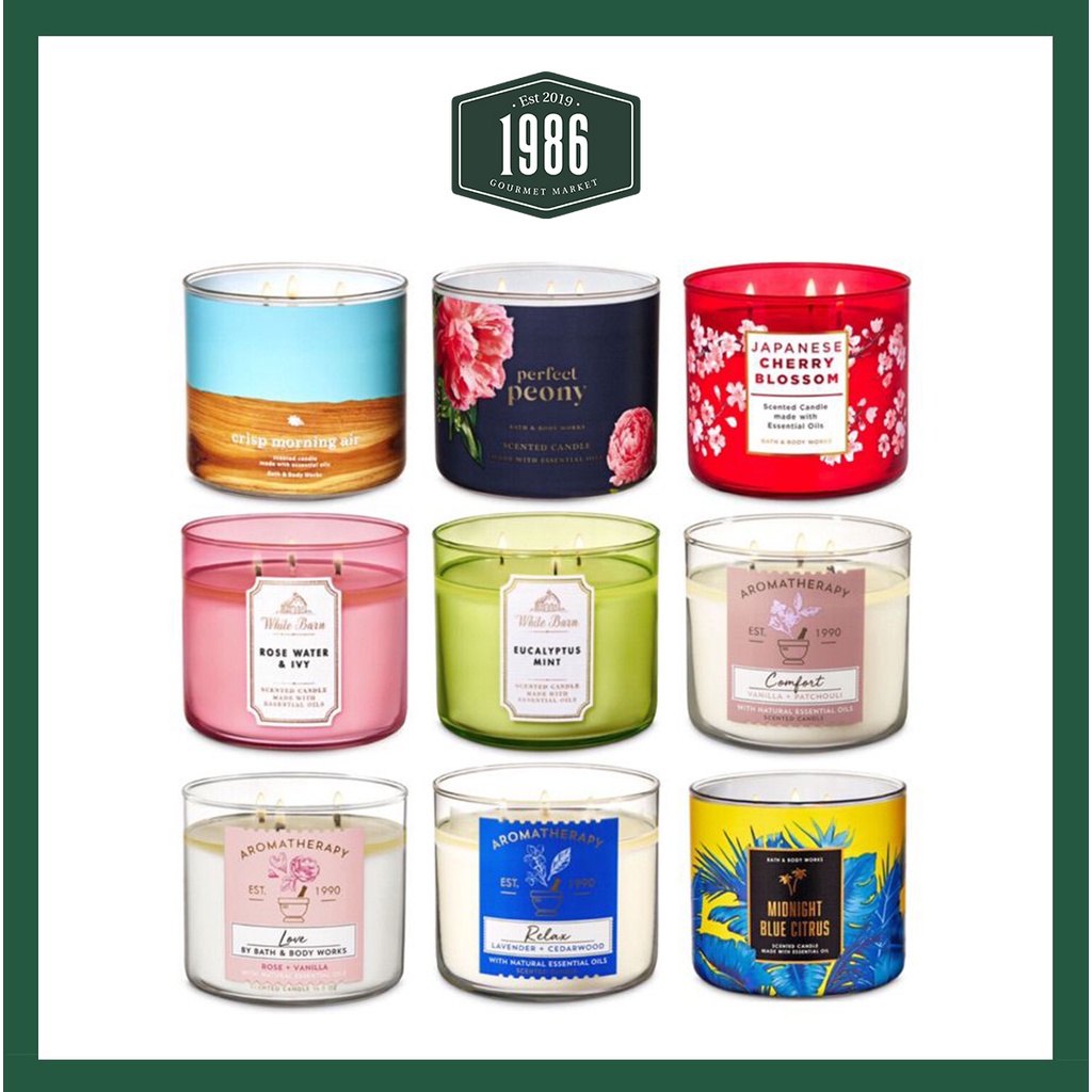 BATH & BODY WORK - NẾN THƠM CÁC MÙI LOẠI 3 BẤC 411G