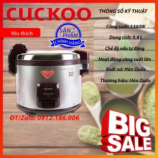 Nồi Cơm Điện Nắp Gài Cuckoo CR-3021 (5.4L) - Hàng Chính Hãng