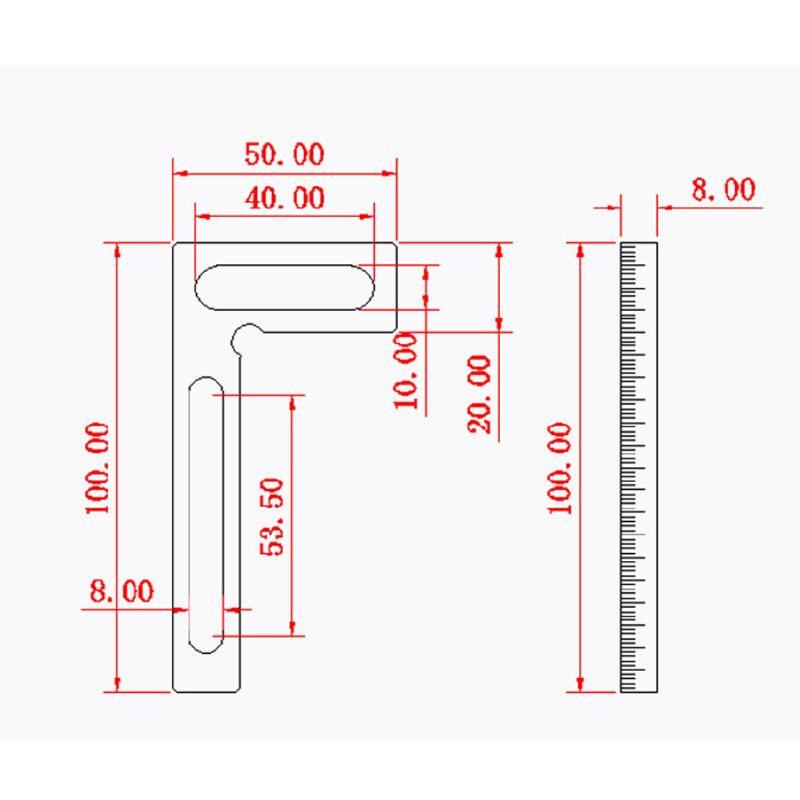 Dụng Cụ Đo Lường Gỗ Hình Vuông Mini L-Squre