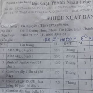 BỘT GIẶT NHIỆT ABA 6kg