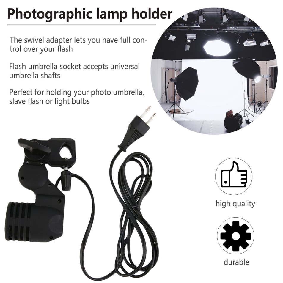 Lamp Holder E27 Socket Flash Photo Lighting Bulb Holder For Photography Studio
