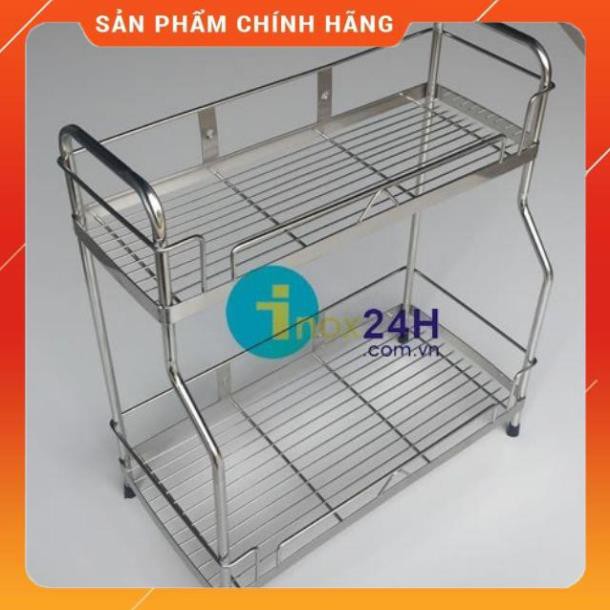 [Now ship hỏa tốc 1H] Kệ Gia Vị inox, Kệ nhà bếp lệch 2 Tầng inox cao cấp, kệ inox 2 tầng