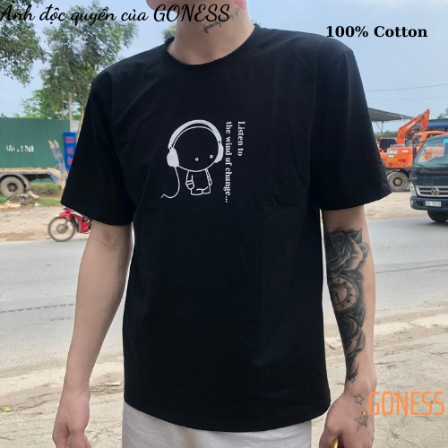 Áo thun Unisex Goness Basic Tee phông trơn nam nữ tay lỡ oversize form rộng 4 màu AP004