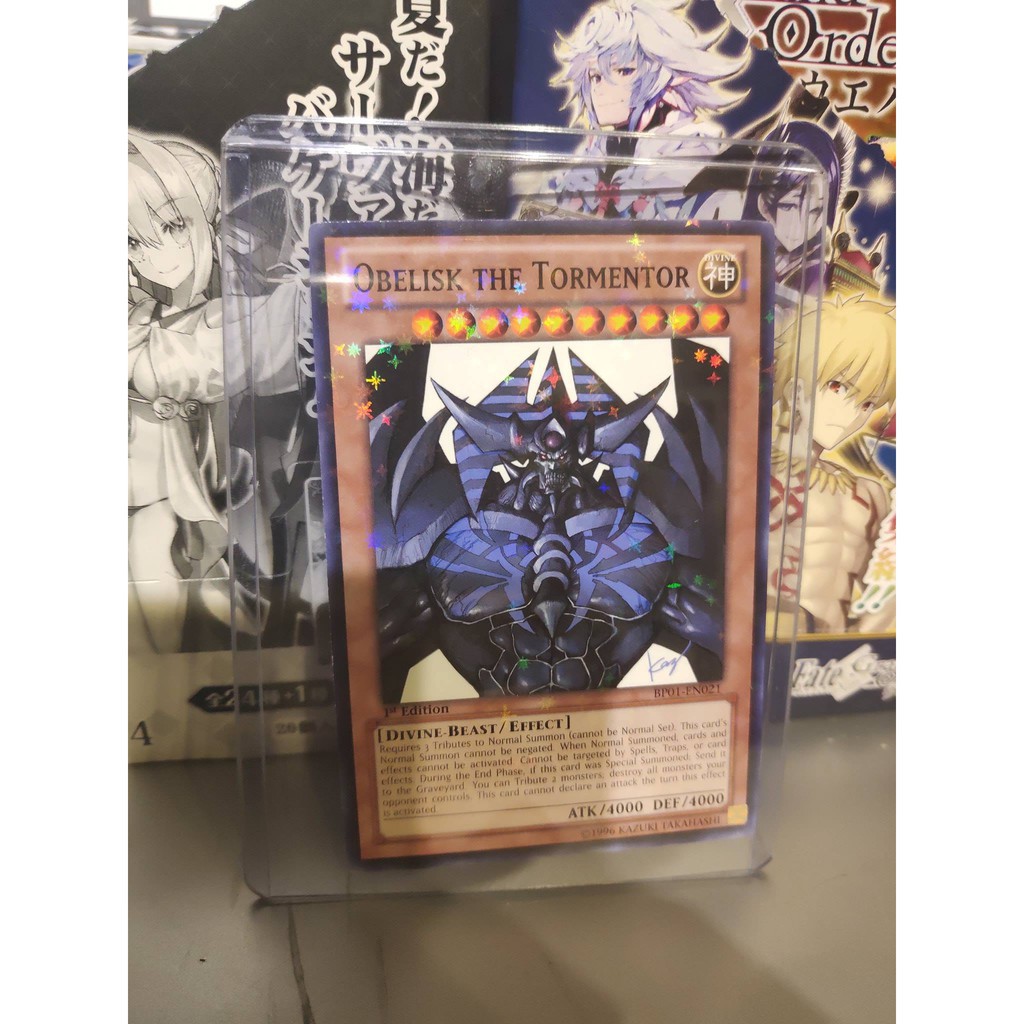 Lá bài thẻ bài Yugioh Vị Thần Obelisk The Tormentor - Starfoil Rare - Tặng bọc bài nhựa bảo quản