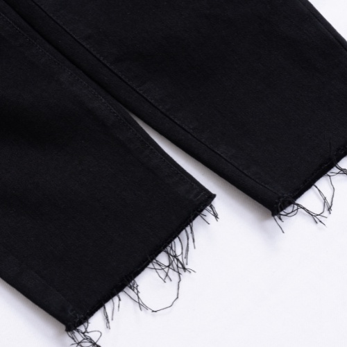 Quần jean nữ Yody dáng baggy cạp cao gấu tua rua giữ form ôm dáng co giãn tốt QJN4018