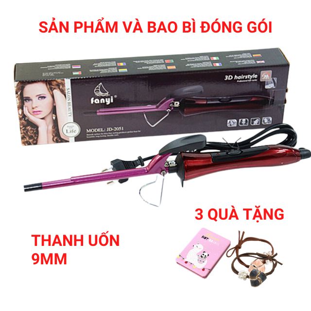 Máy Uốn Tóc Xoăn Mini Làm Xoăn Cho Nam Nữ Thanh Uốn 9mm 2 Mức Nhiệt Độ Nóng Nhanh Bảo Hành 1 Năm JD2051