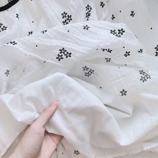 ĐẦM 2S DÂY TRẮNG NỀN HOA ĐEN