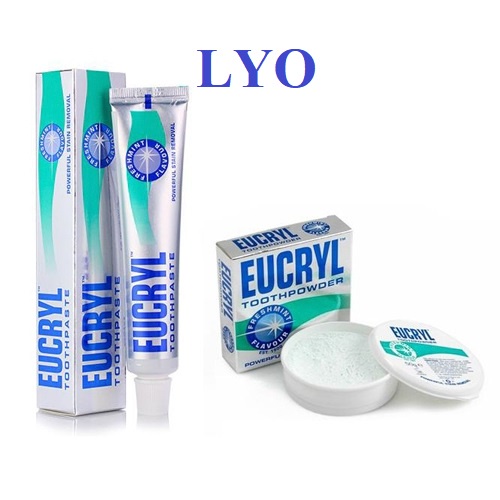 Kem đánh răng Eucryl Toothpaste 62g - Bột tẩy trắng răng Eucryl Toothpaste 50g