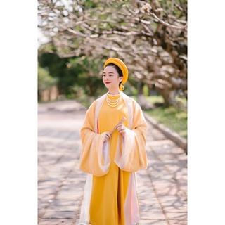 Áo Đối Khâm Voan Trắng
