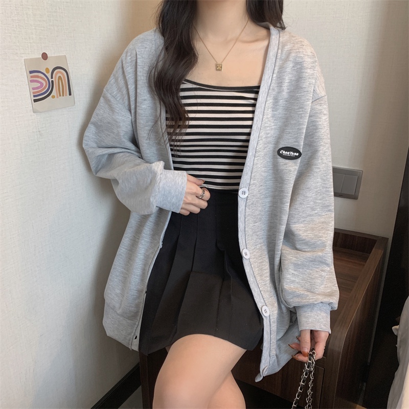 NZN Áo Khoác Len cardigan Tay Dài Dáng Rộng Thời Trang Mùa Thu Cho Nữ