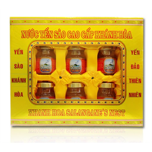 Nước Yến Sào Khánh Hòa Sanest - Có Đường (Hộp 6 Lọ X 70ml/Lọ)