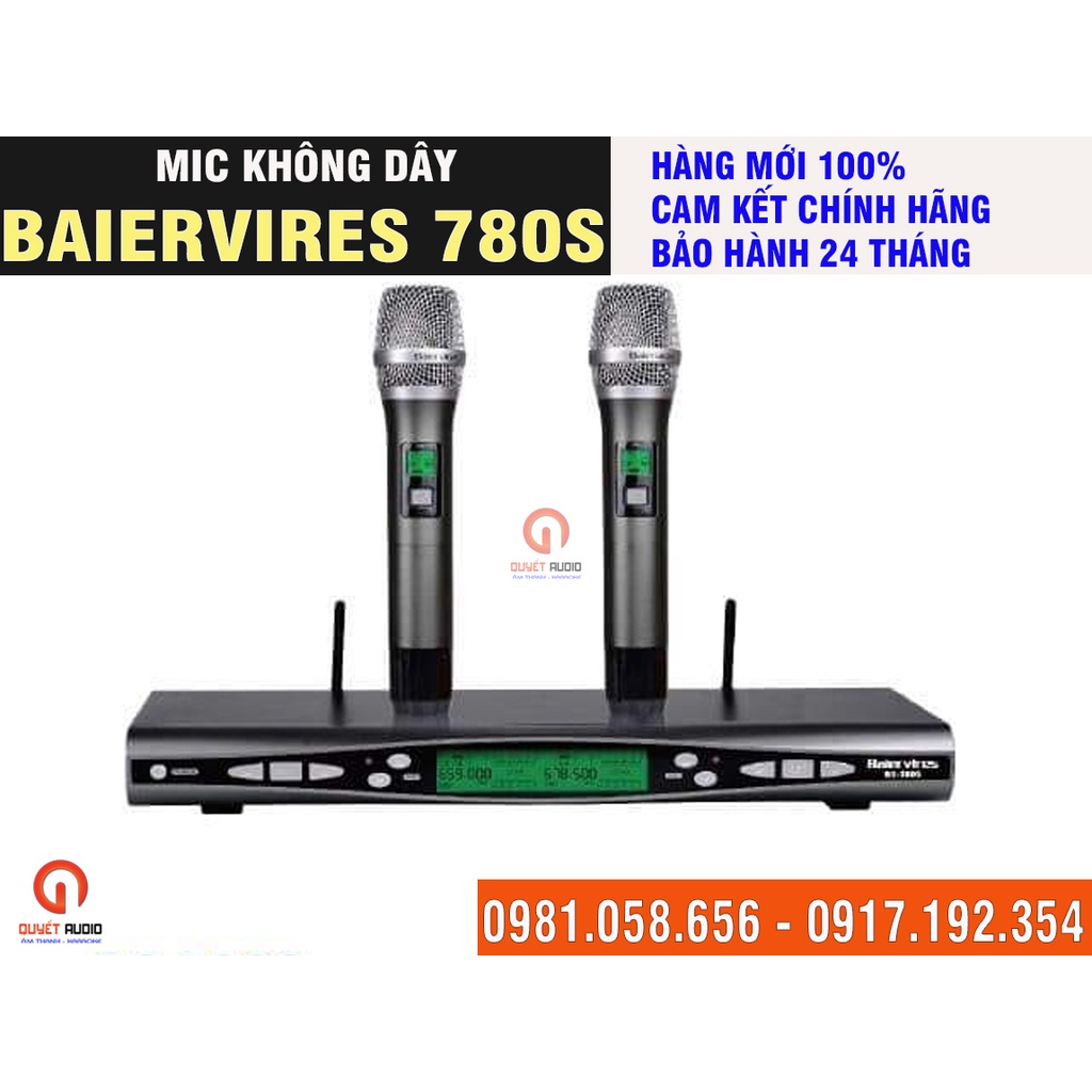 Mic không dây Baiervires BS-780S CHÍNH HÃNG - hàng mới nguyên hộp ( baier 780)