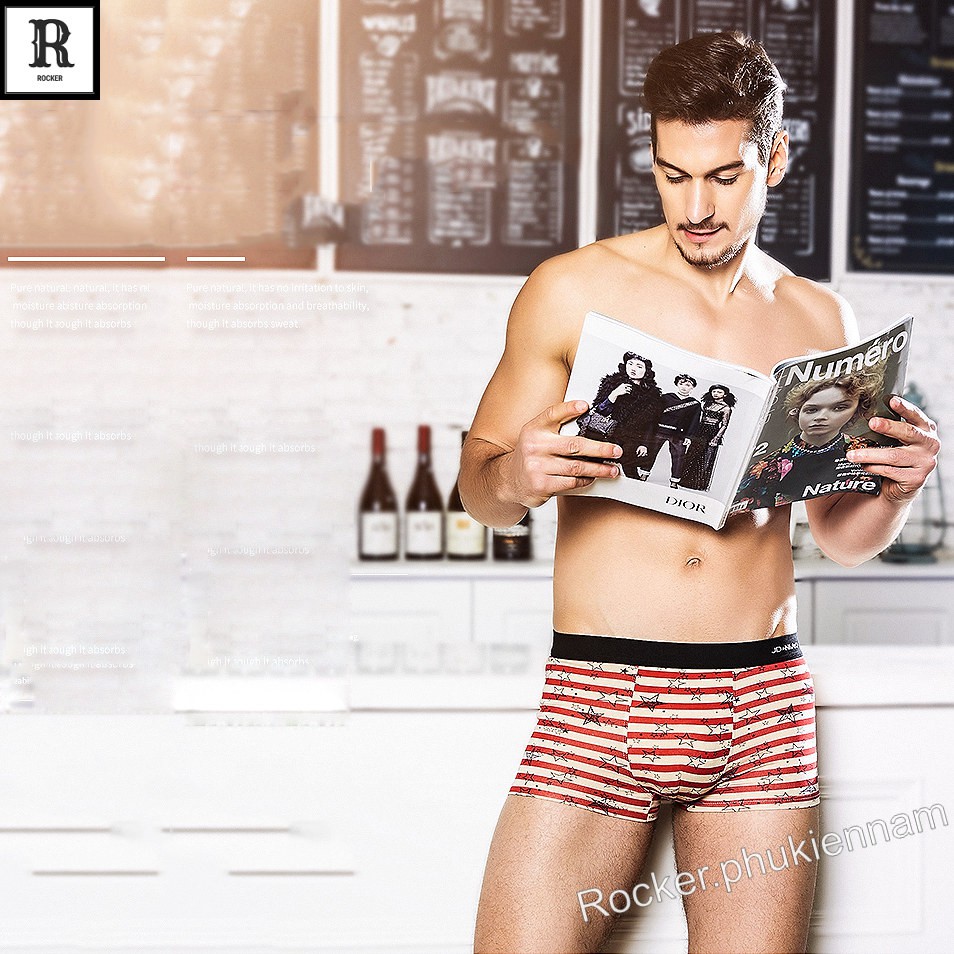 [Combo] Hộp 5 quần lót nam Boxer - Quần sịp Boxer Họa Tiết S002.2