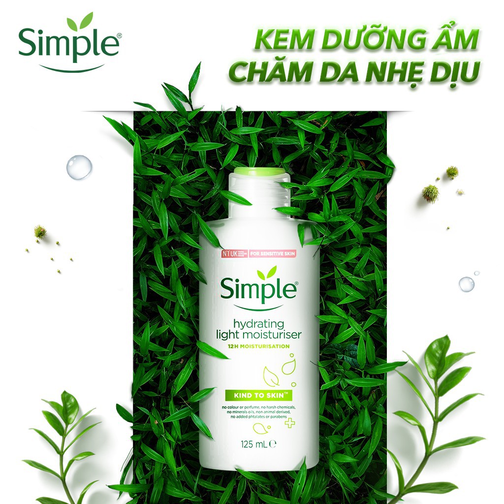 Sữa Dưỡng Da Simple Cho Da Nhạy Cảm Kind To Skin Hydrating Light Moisturiser 125ml