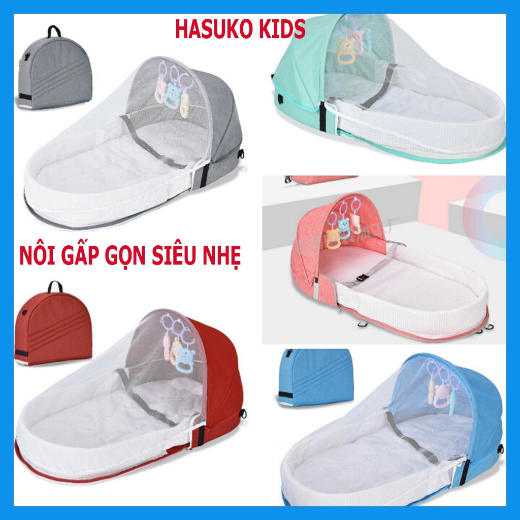 Nôi cho bé gấp gọn,nôi em bé sơ sinh bằng vải gọn nhẹ tiện di chuyển
