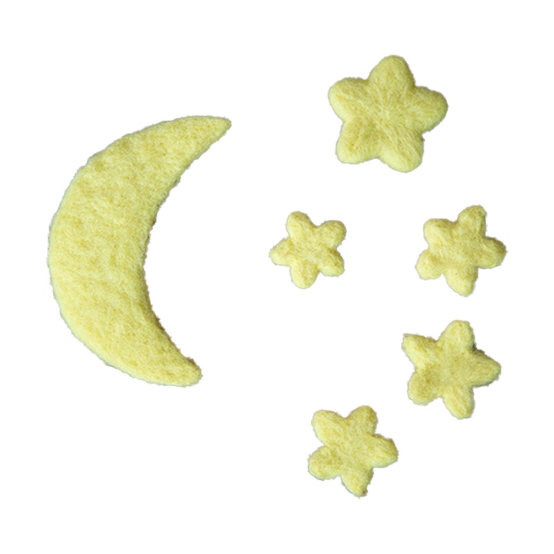 Mặt Trăng Ngôi Sao Mini Bằng Len Nỉ Làm Đạo Cụ Chụp Ảnh Cho Bé Sơ Sinh