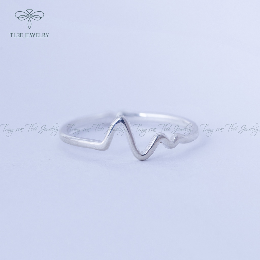 Nhẫn bạc nữ TLEE nhịp tim kiểu dáng basic trẻ trung NCJ A0120