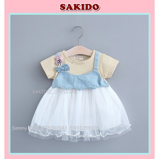 Váy bé gái công chúa mùa hè xinh xắn dễ thương SAKIDO KIDS