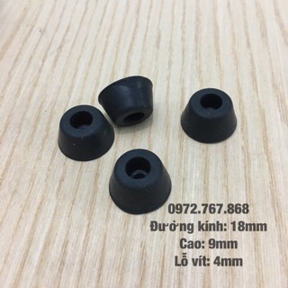 4 Chân cao su phi 18mm, cao 9mm