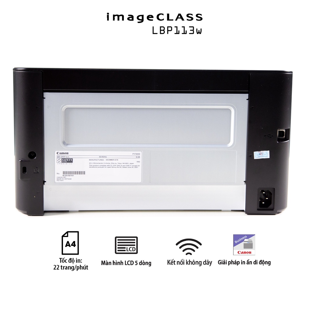 [FREESHIP] Máy in Laser Canon LBP 913W tại VanphongStar, tốc độ in 22 trang/phút nhỏ gọn có WIFI