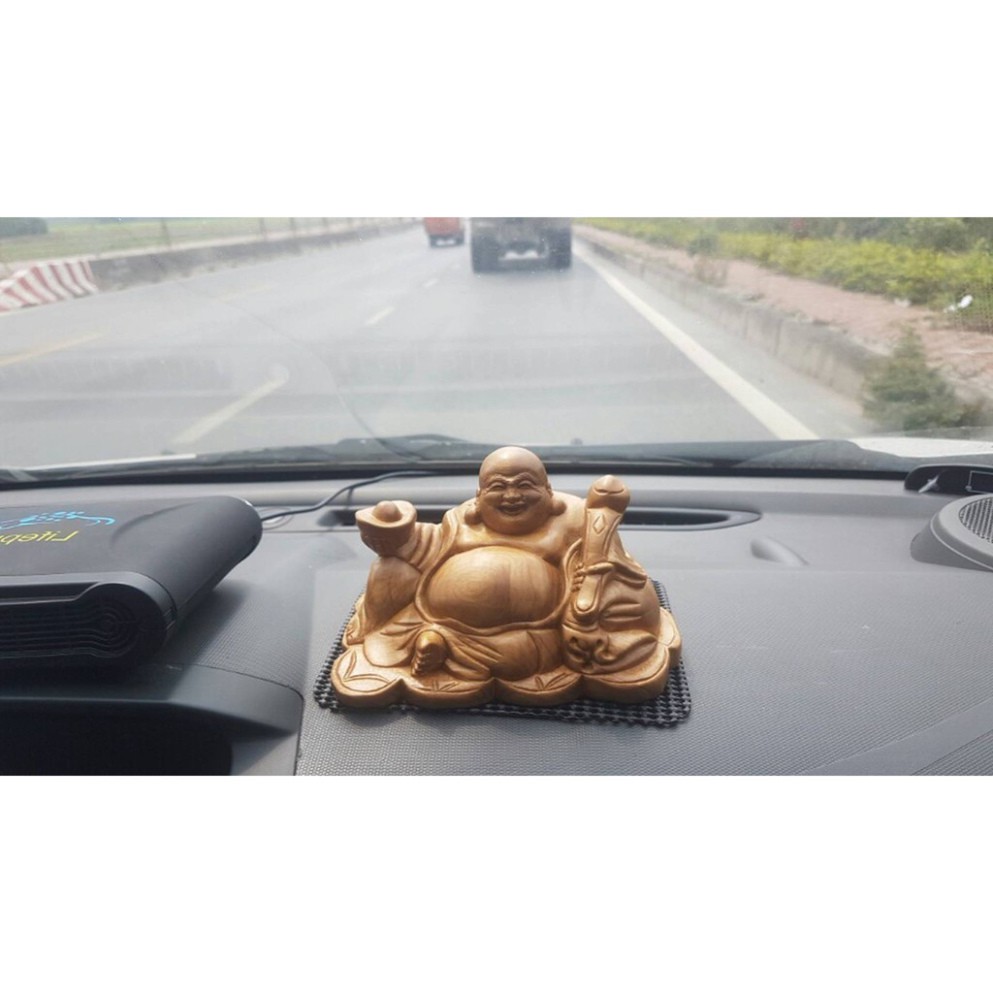 Tượng Phật Di Lặc Để Trên OTO Và Bàn Làm Việc Bằng Gỗ  - TẶNG 1 VÒNG ĐEO TAY - ĐÚNG MẪU ĐÚNG GIÁ