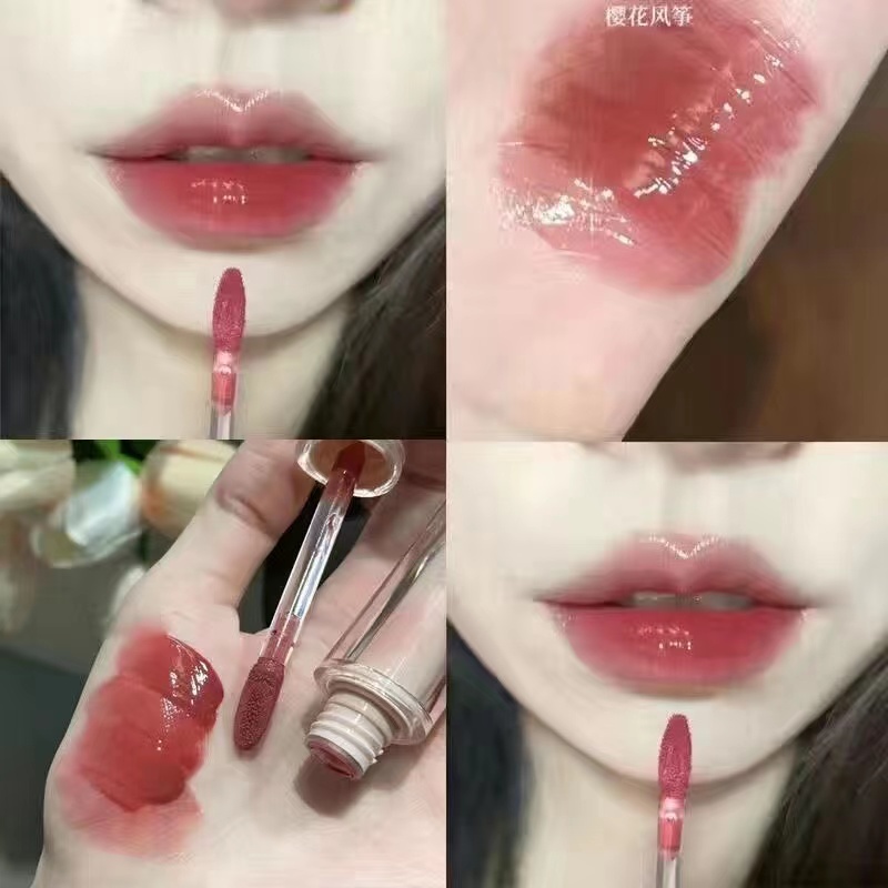 Giày Thể Thao OULESONG OULESONG Thời Trang Năng Động® Son Bóng Trong Suốt Thiết Kế Vỏ Hình Ly Trà Băng Độc Đáo