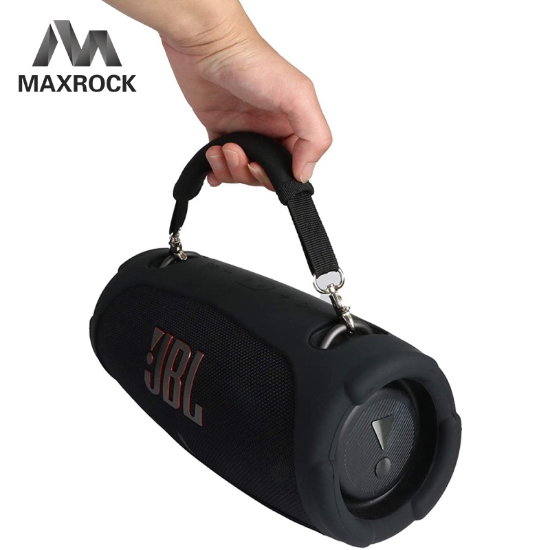 Vỏ silicon maxrock + dây đeo tay cầm loa có thể tháo rời thay thế cho loa bluetooth không dây di động jbl xtreme 3