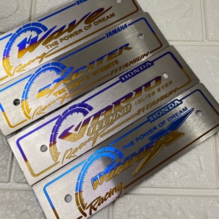 bảng tên titan gắn xe máy ( ko phải inox lên màu )