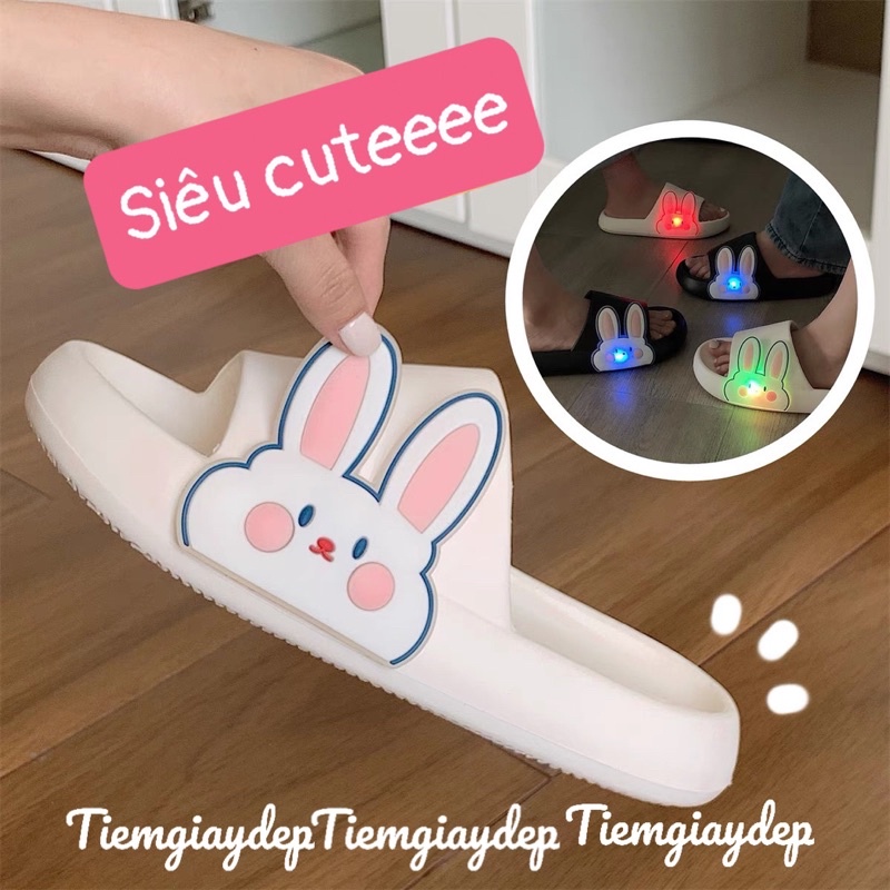 Dép bánh mì,dép phát sáng hình con thỏ dễ thương phong cách Ulzzang