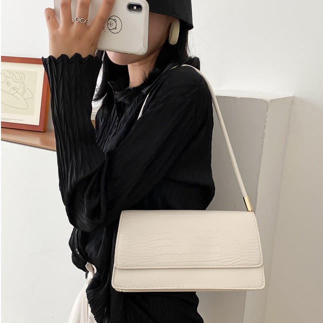 Túi Đeo Vai Da Cá Sấu Kiểu Dáng Đơn Giản Sang Trọng