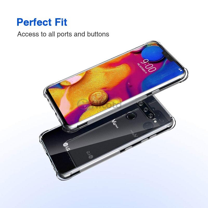 Ốp điện thoại TPU silicone trong suốt siêu mỏng cho Lg V50 V40 V30 G8 V35 Thinq V20 Lg G7 Q9 Q6 G6