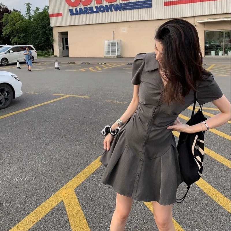Đầm Polo Ôm Eo Thời Trang Mùa Hè Hàn Quốc Hàng Mới 2022 Dành Cho Nữ