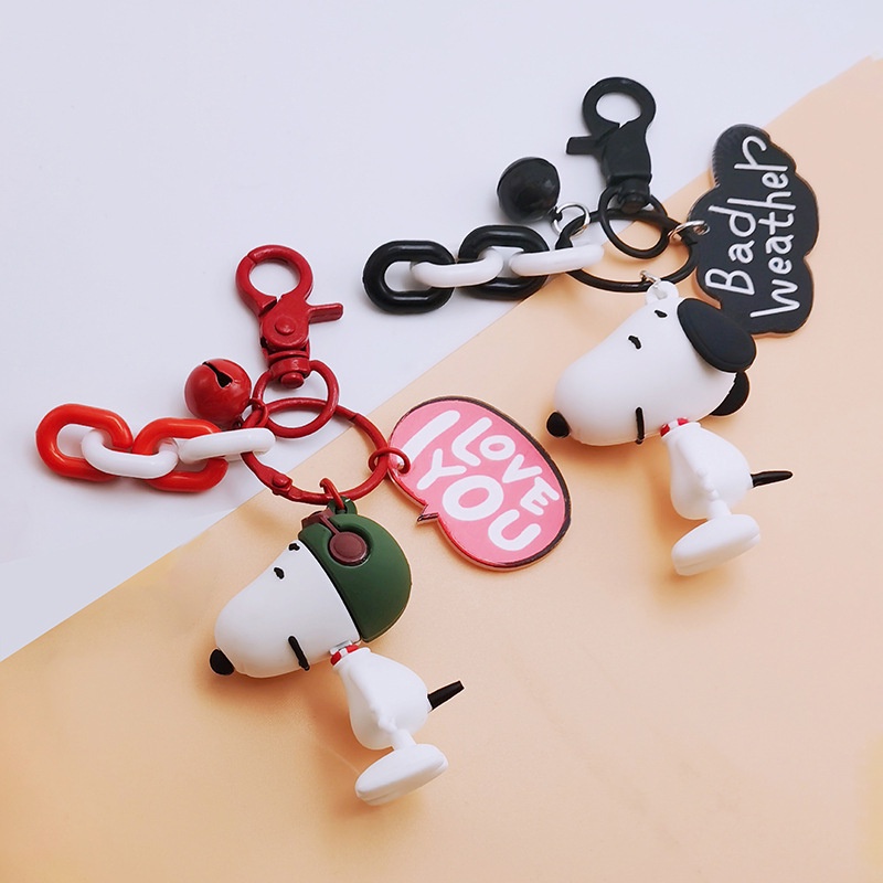 Móc Khóa Thiết Kế Mặt Chú Chó snoopy Dễ Thương
