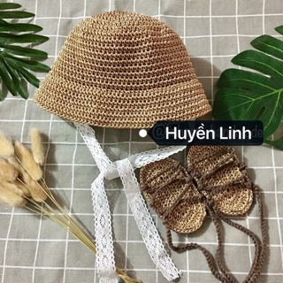 Mũ cói handmade siêu xinh cho bé iu
