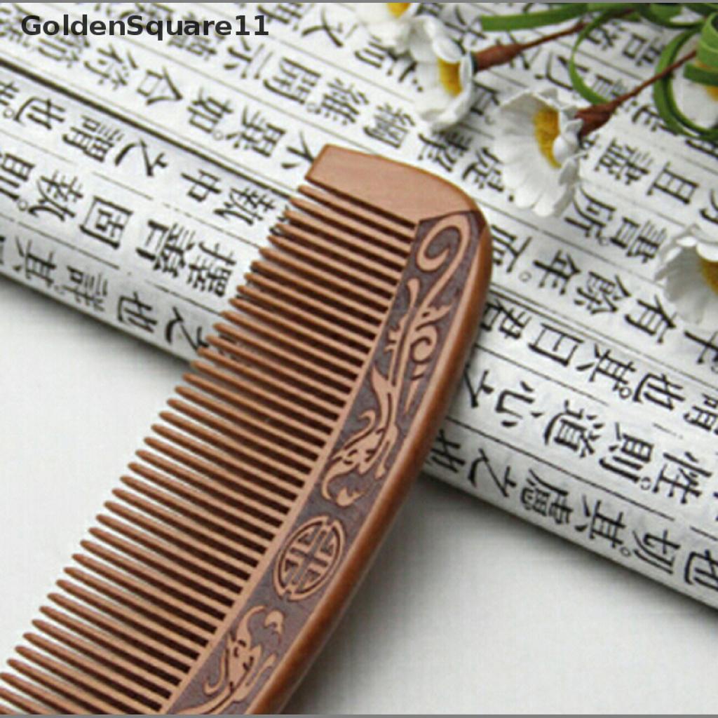 Lược Gỗ Đào Tự Nhiên Chống Tĩnh Điện Mát Xa Da Đầu Chăm Sóc Sức Khỏe Goldsquare11