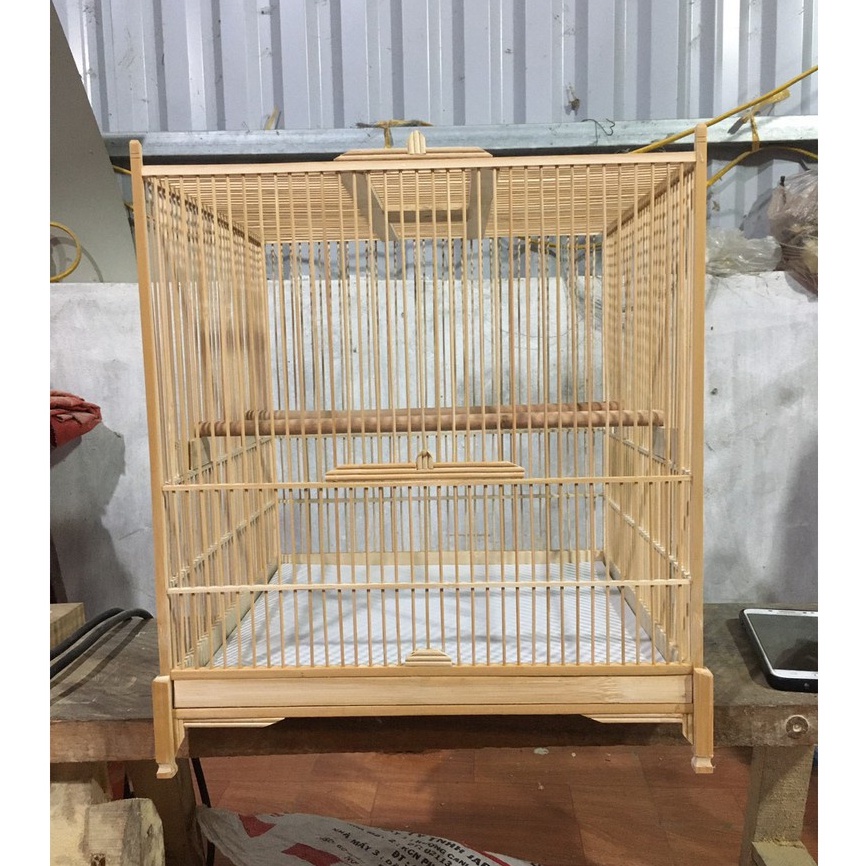 Khung Lồng Chim Halosung Lồng Chào Mào Tự Ráp Mẫu Báng Súng Chất Liệu Trúc, Tre Già Kèm Đủ Phụ Kiện LC94